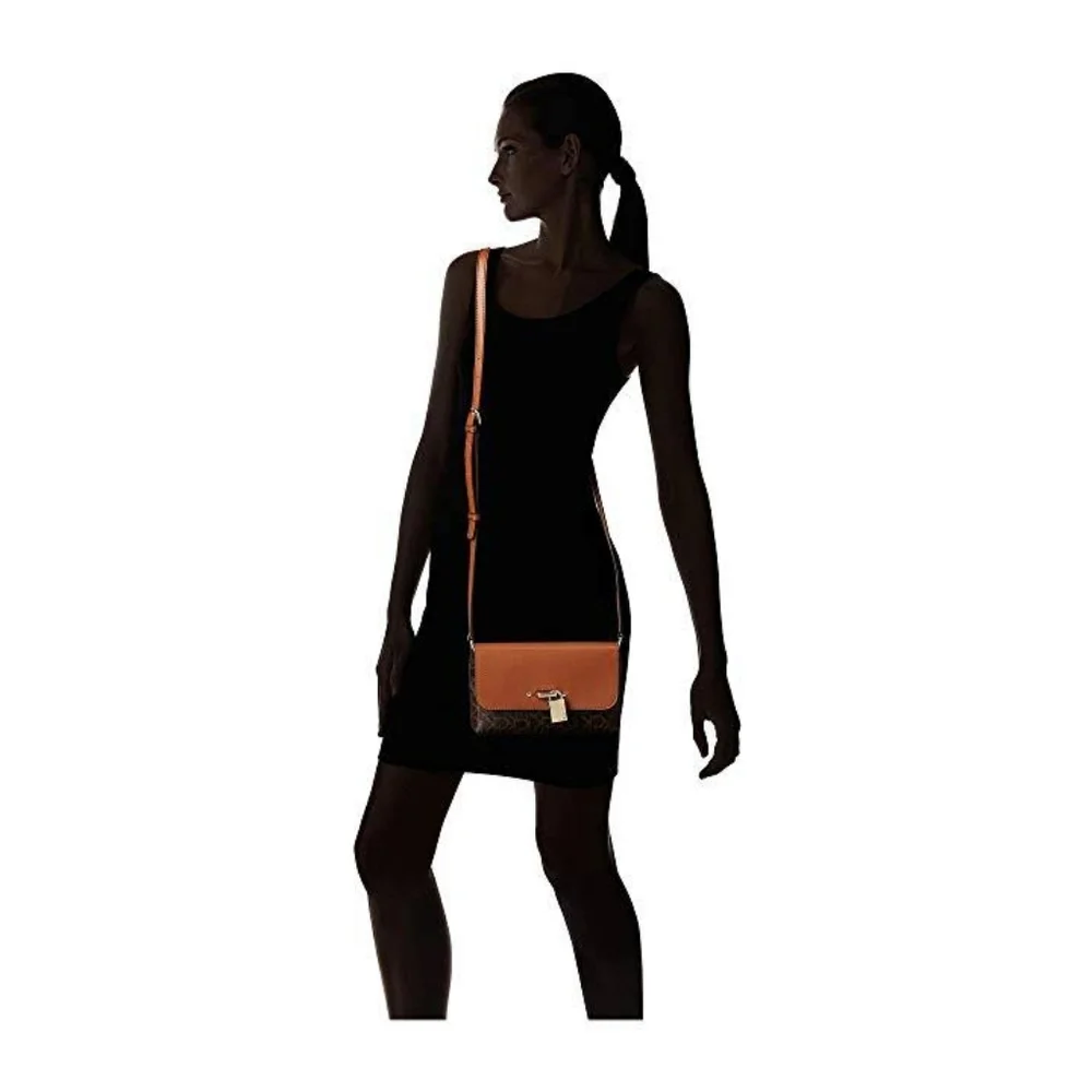 Calvin Klein brown signature Roxy crossbody bag.